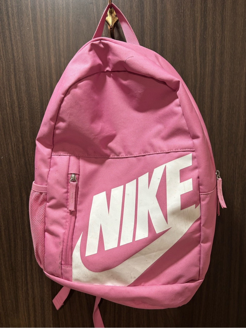 Nike Pink Logo Backpack with White Swoosh